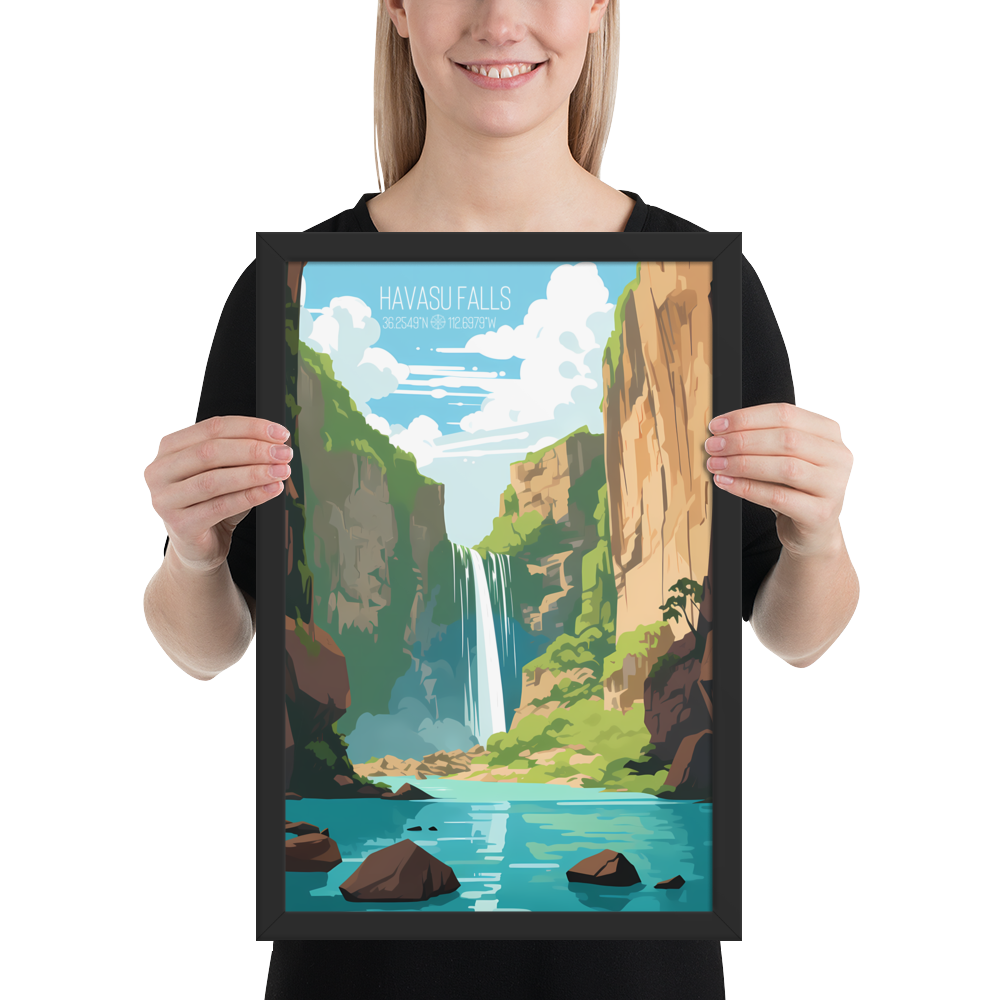 Arizona - Havasu Falls (Framed poster)