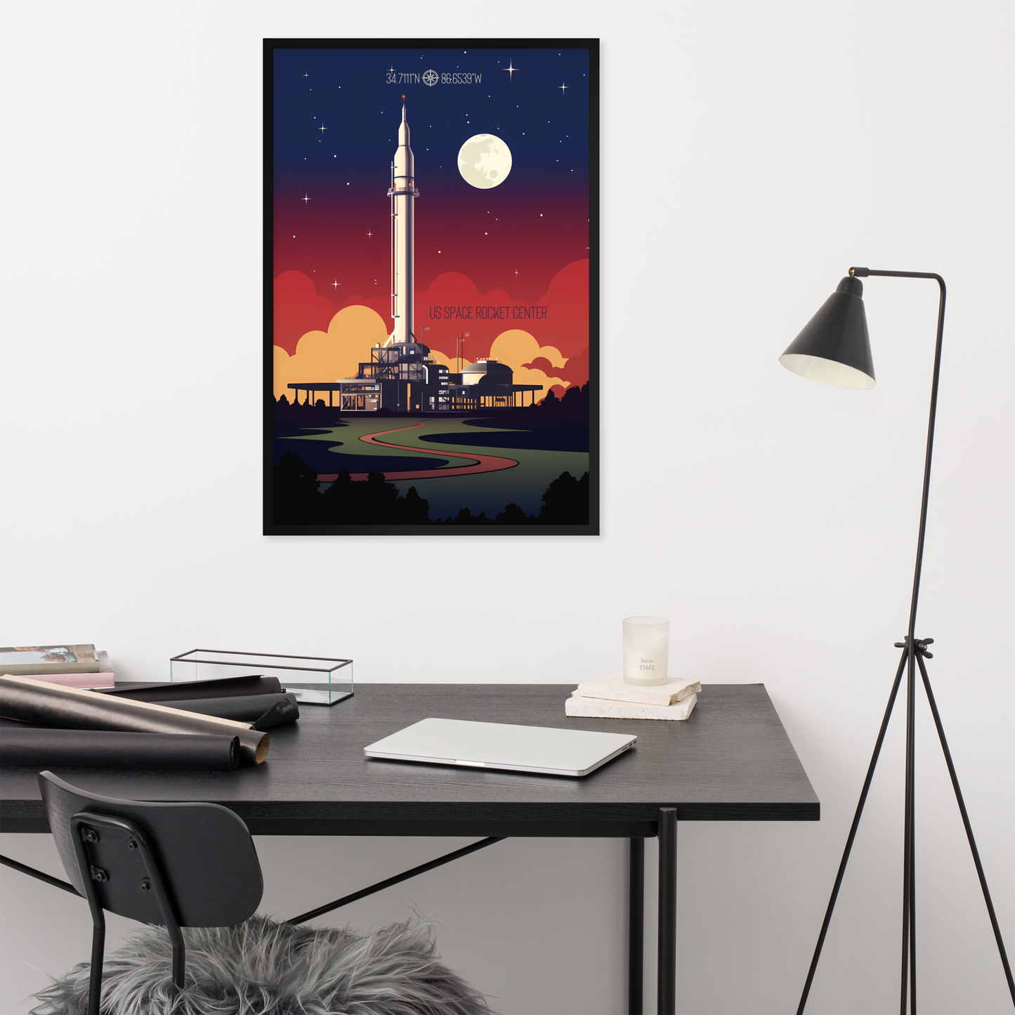Alabama - US Space Rocket Center (Framed Poster)