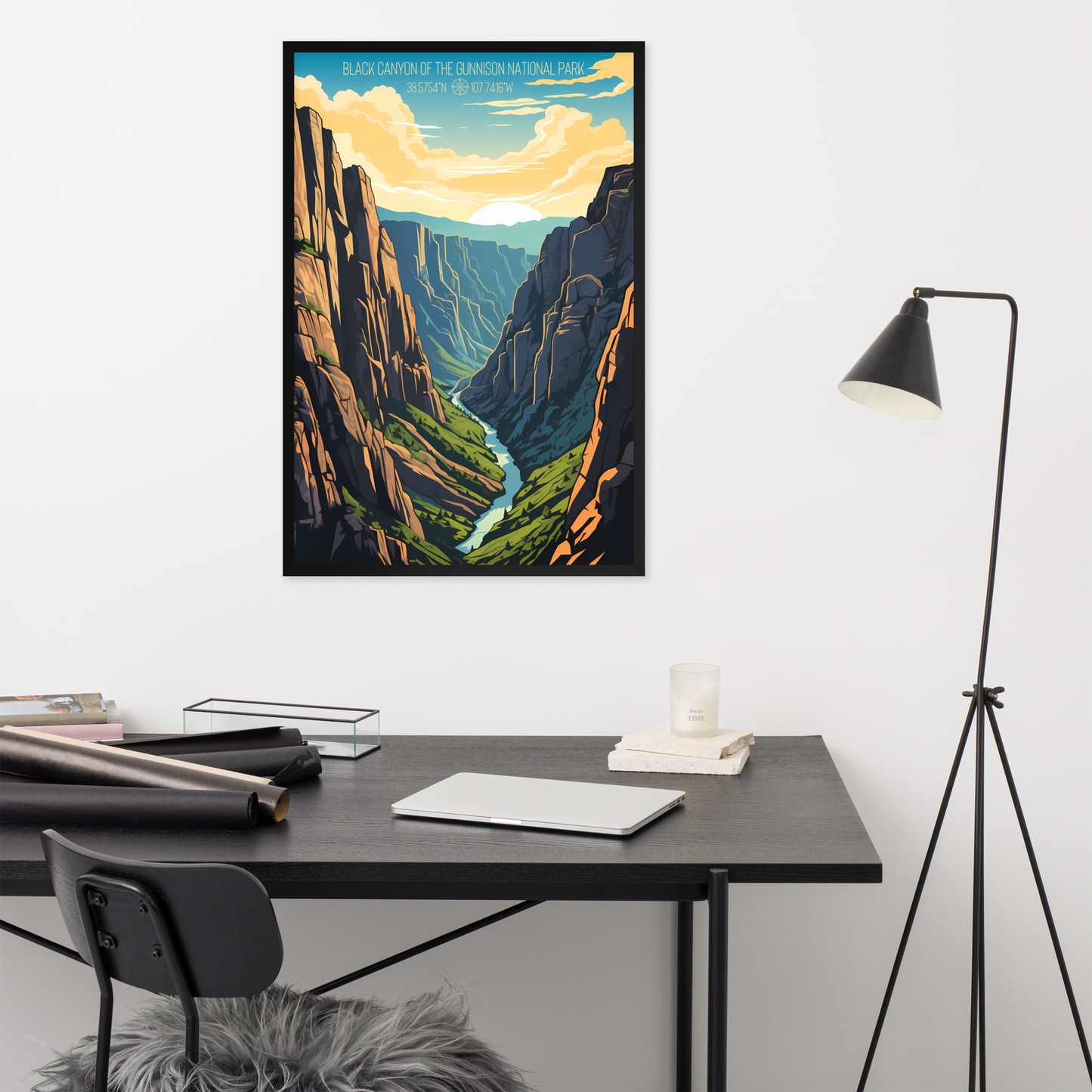 Colorado - Black Canyon of the Gunnison National Park (Framed poster)