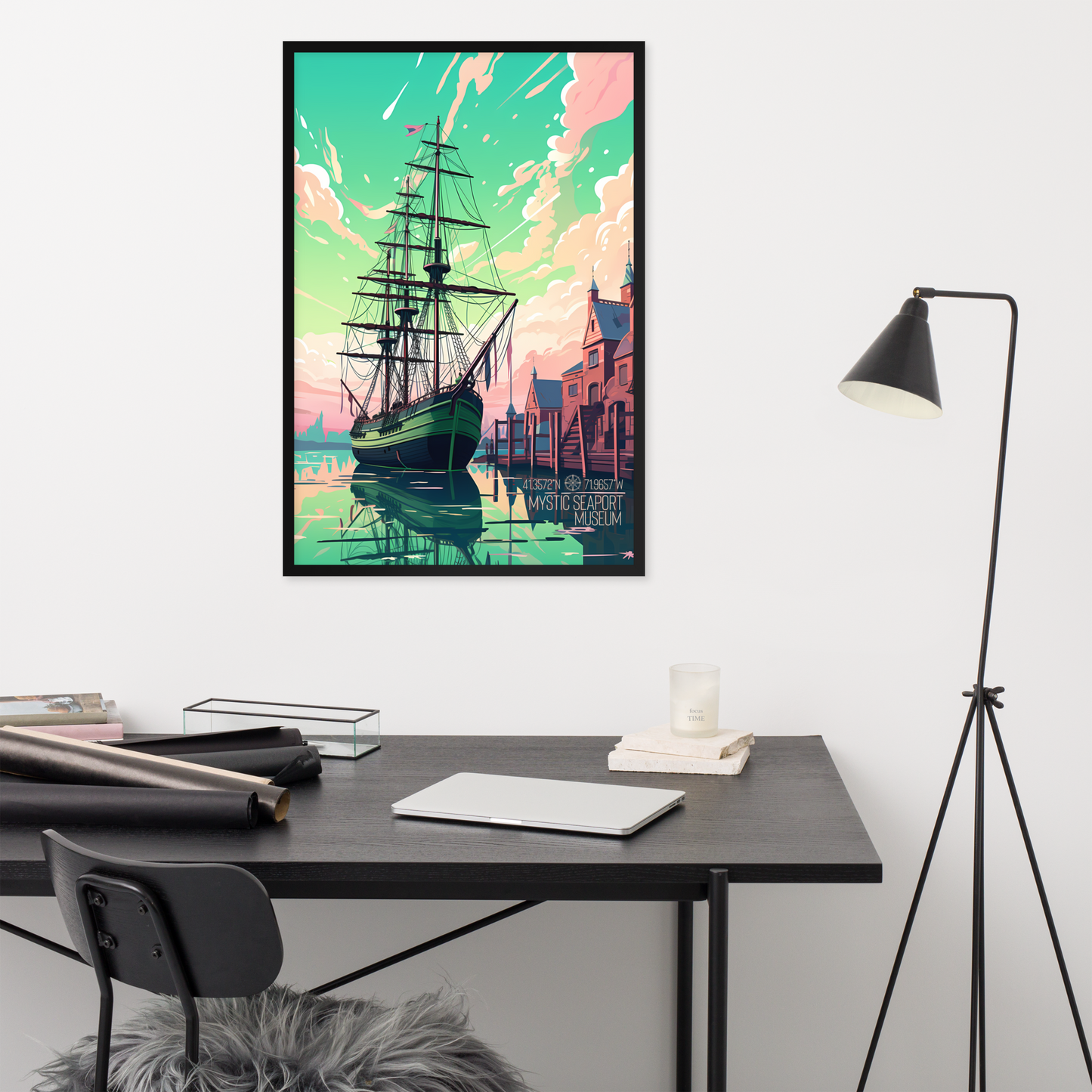 Connecticut - Mystic Seaport Museum (Framed poster)