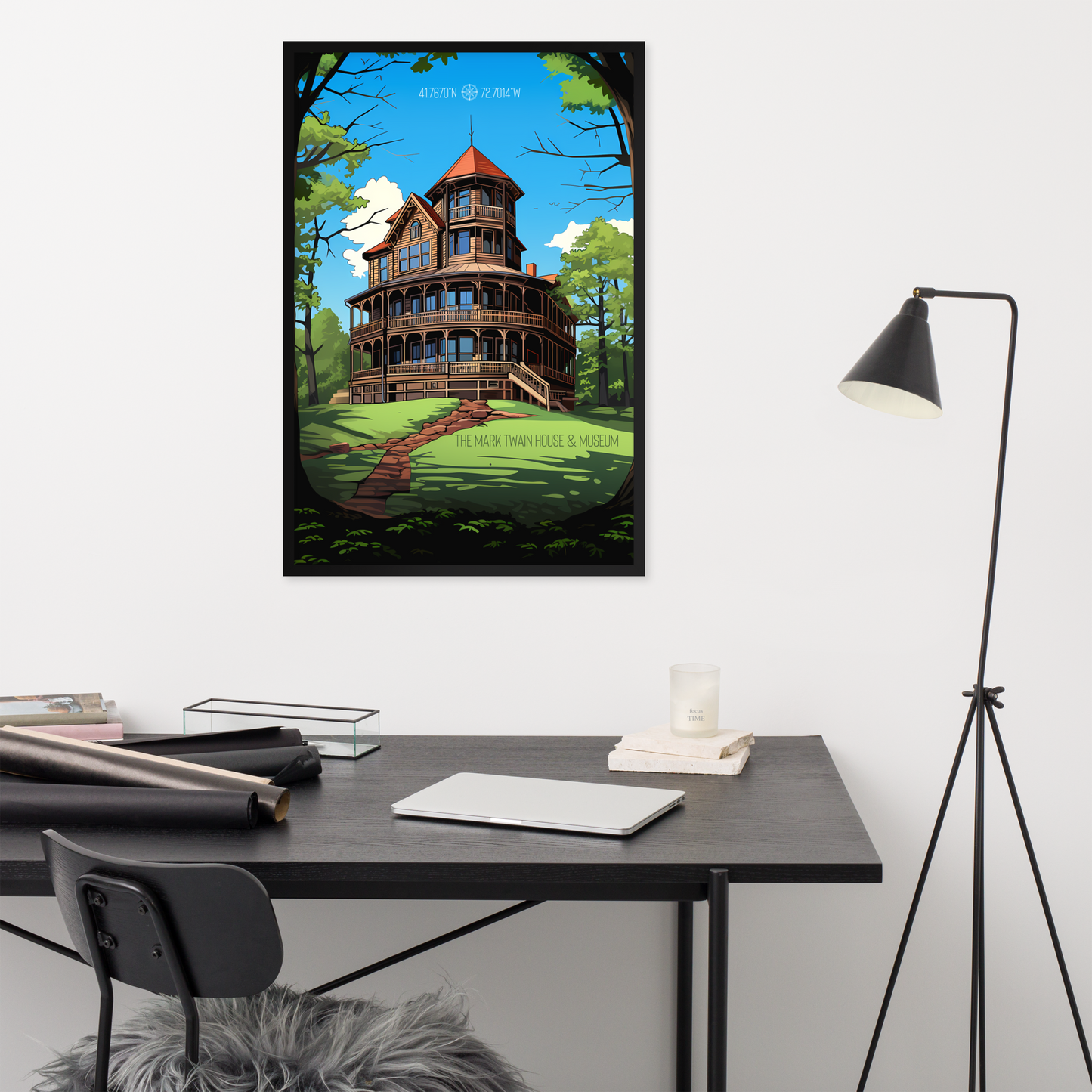 Connecticut - The Mark Twain House & Museum (Framed poster)