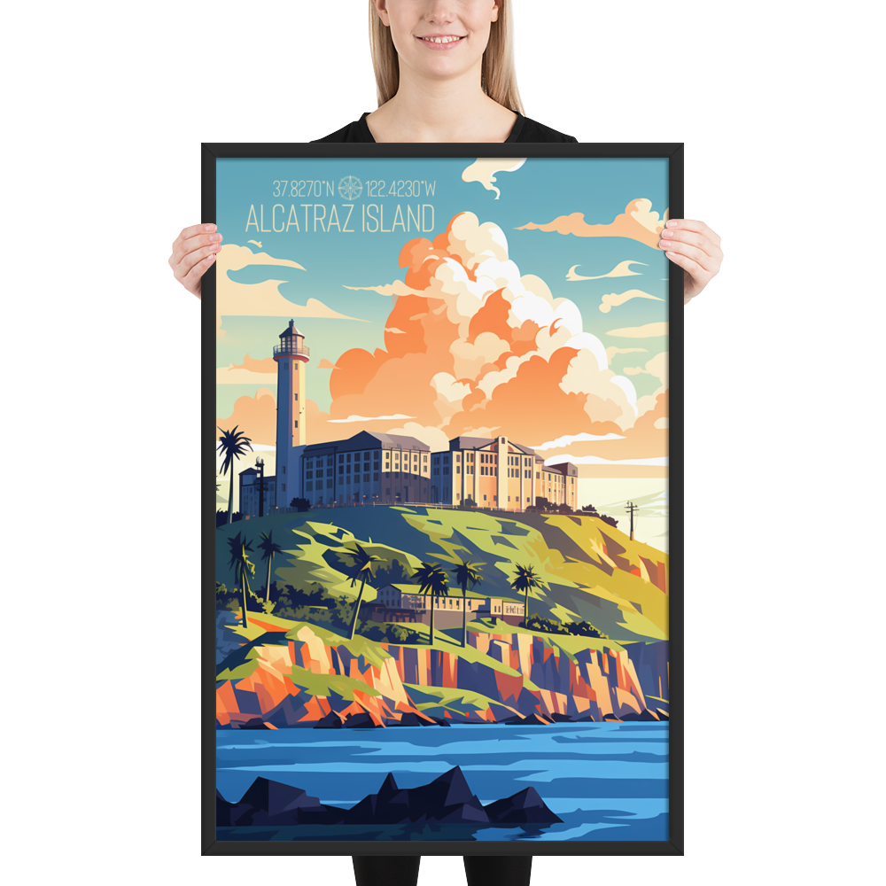 California - Alcatraz Island (Framed poster)