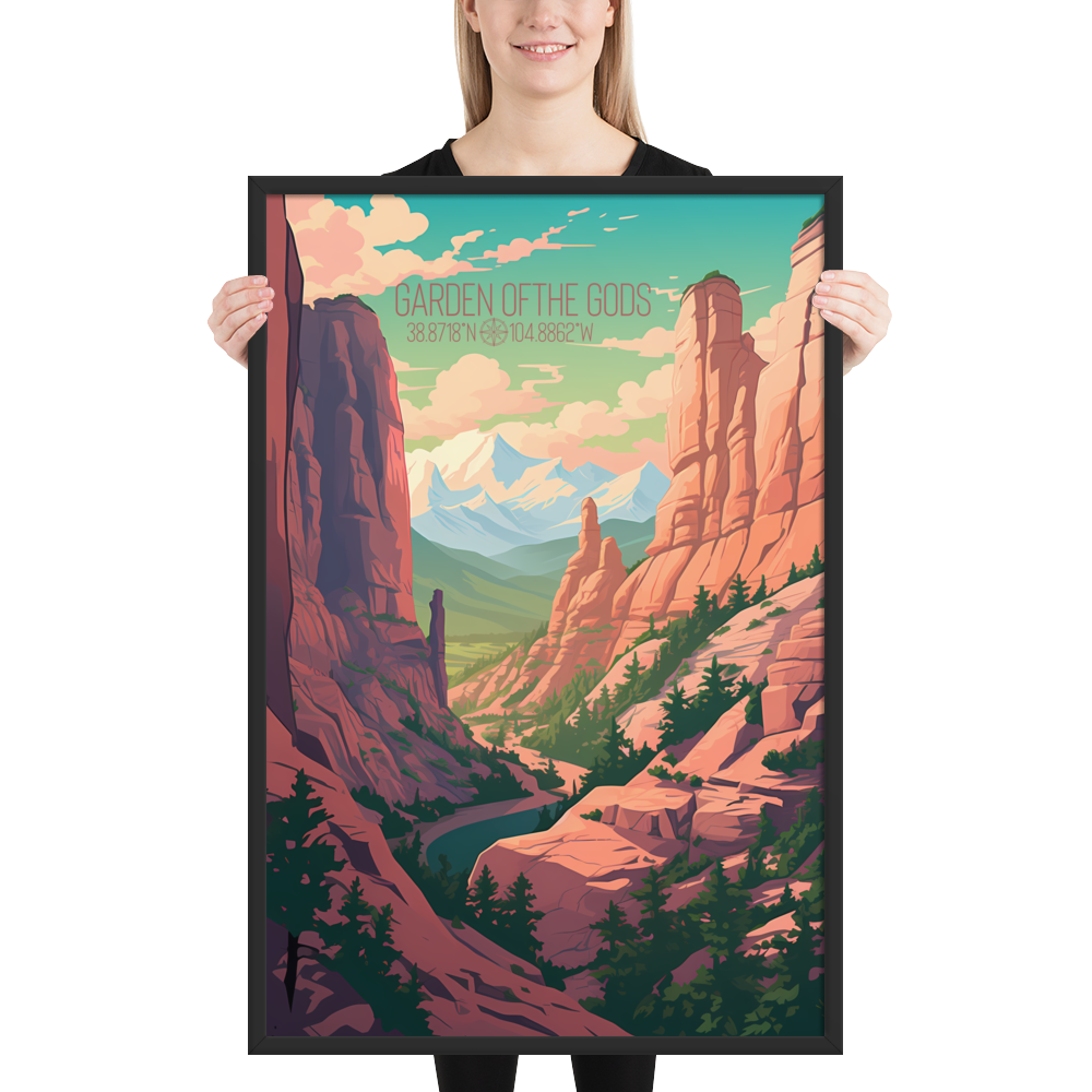 Colorado - Garden of the Gods (Framed poster)