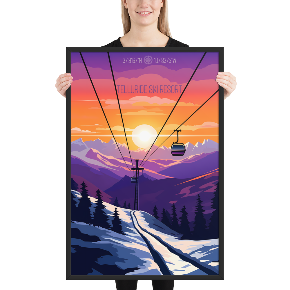 Colorado - Telluride Ski Resort (Framed poster)