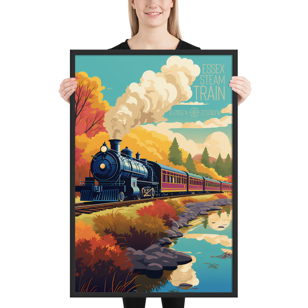 Connecticut - Essex Steam Train (Framed poster)