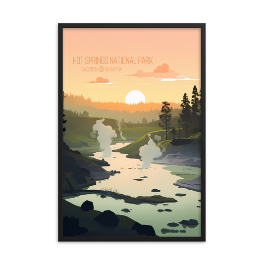 Arkansas - Hot Springs National Park (Framed poster)