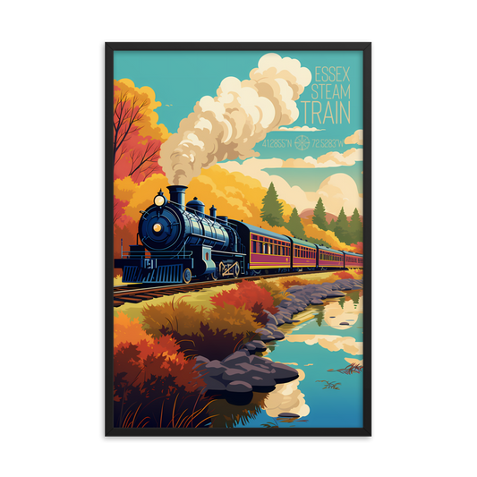 Connecticut - Essex Steam Train (Framed poster)