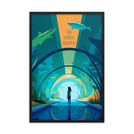 Georgia - Georgia Aquarium (Framed poster)