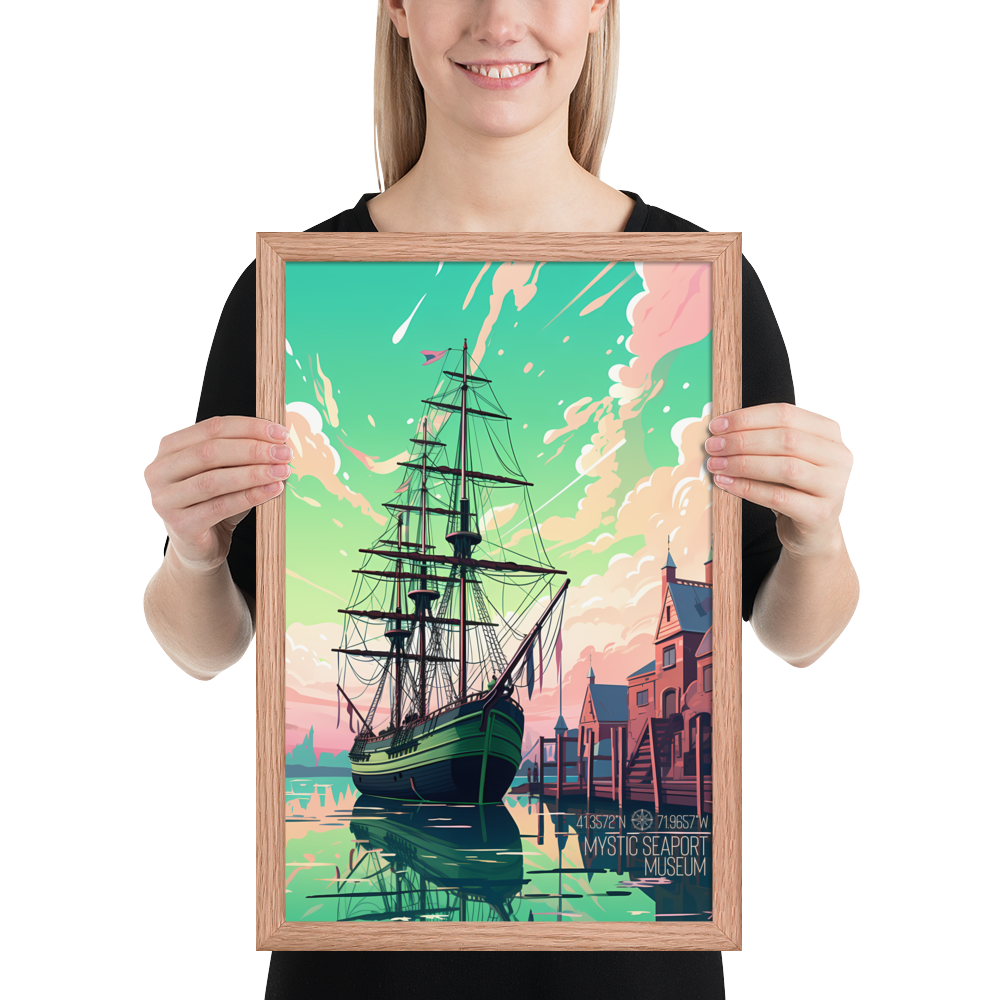 Connecticut - Mystic Seaport Museum (Framed poster)