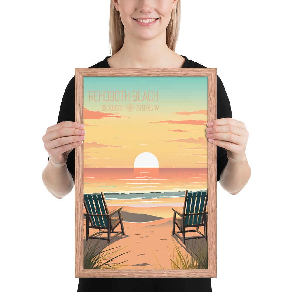 Delaware - Rehoboth Beach (Framed poster)