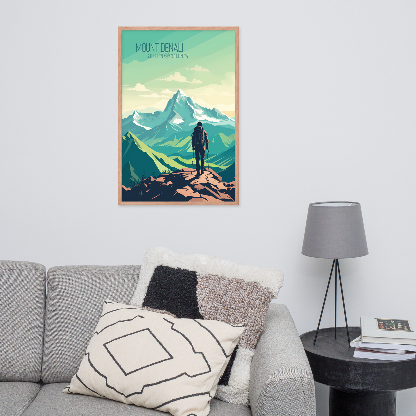 Alaska - Mount Denali (Framed poster)