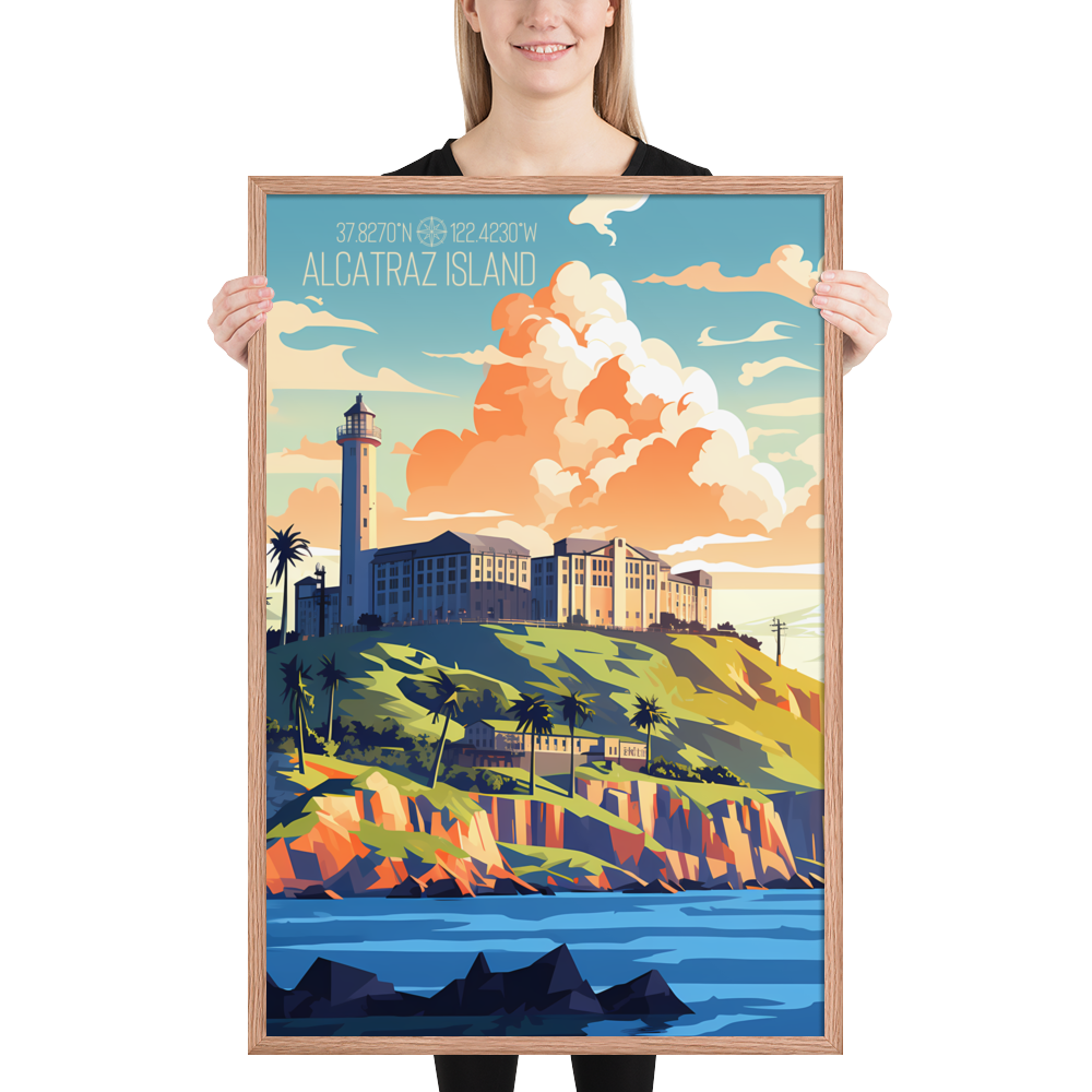 California - Alcatraz Island (Framed poster)