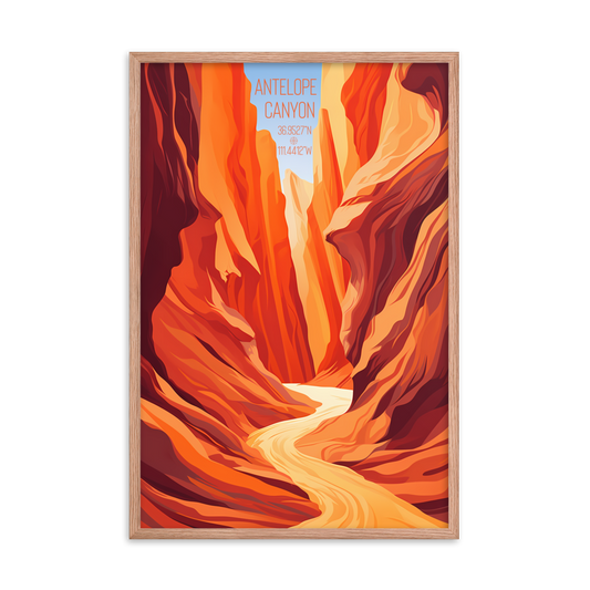 Arizona - Antelope Canyon (Framed poster)