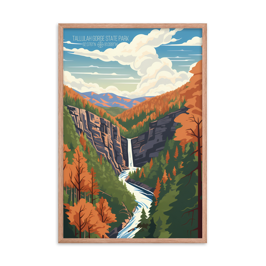 Georgia - Tallulah Gorge State Park (Framed poster)