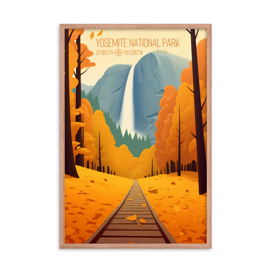 California - Yosemite National Park - Autumn Edition (Framed poster)