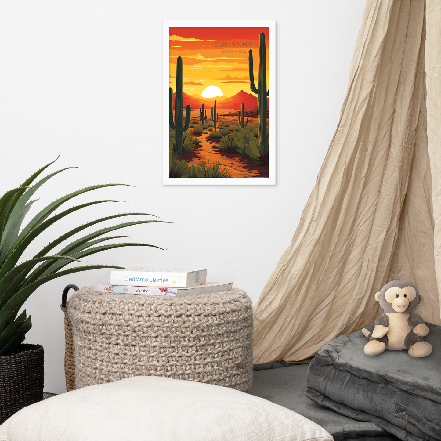 Arizona - Saguaro National Park (Framed poster)