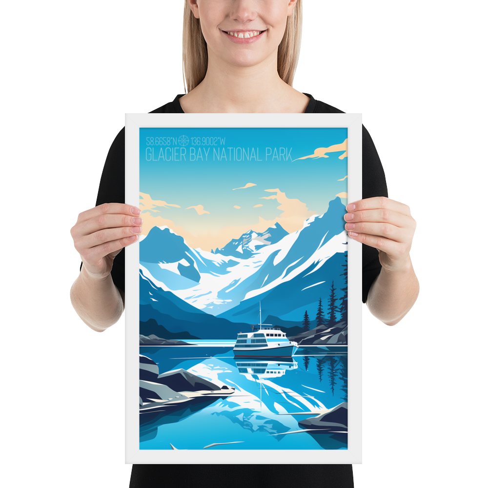 Alaska - Glacier Bay National Park (Framed poster)