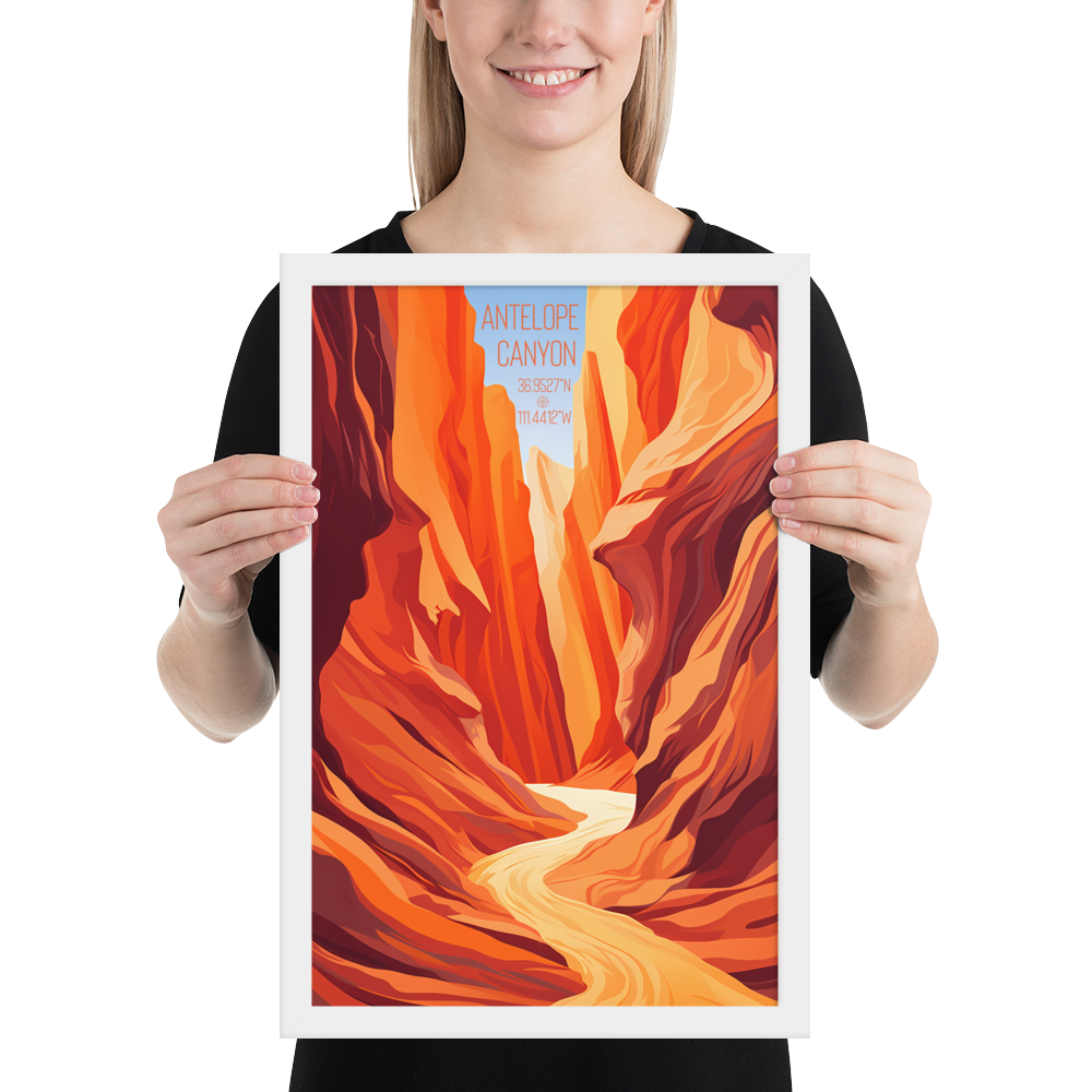 Arizona - Antelope Canyon (Framed poster)