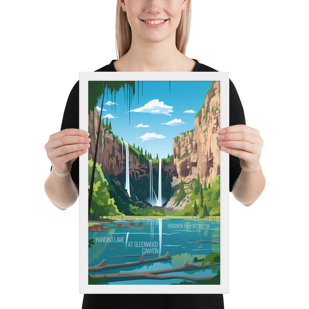 Colorado - Hanging Lake at Gleenwood Canyon (Framed poster)