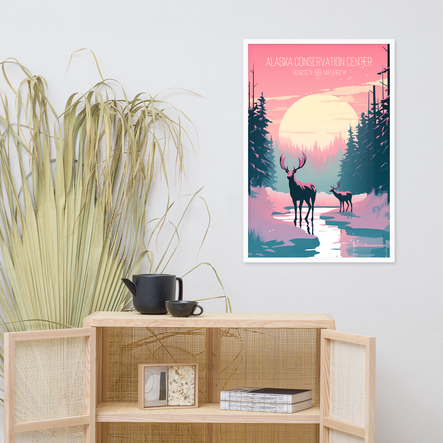 Alaska - Alaska Conservation Center - Moose (Framed poster)