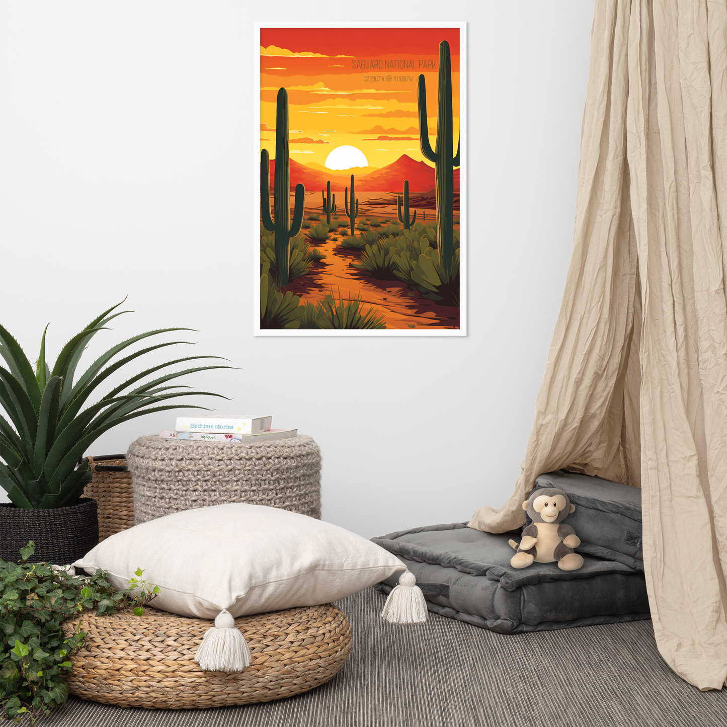 Arizona - Saguaro National Park (Framed poster)