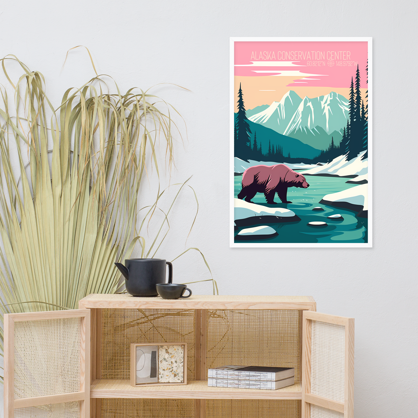 Alaska - Alaska Conservation Center - Bear (Framed poster)