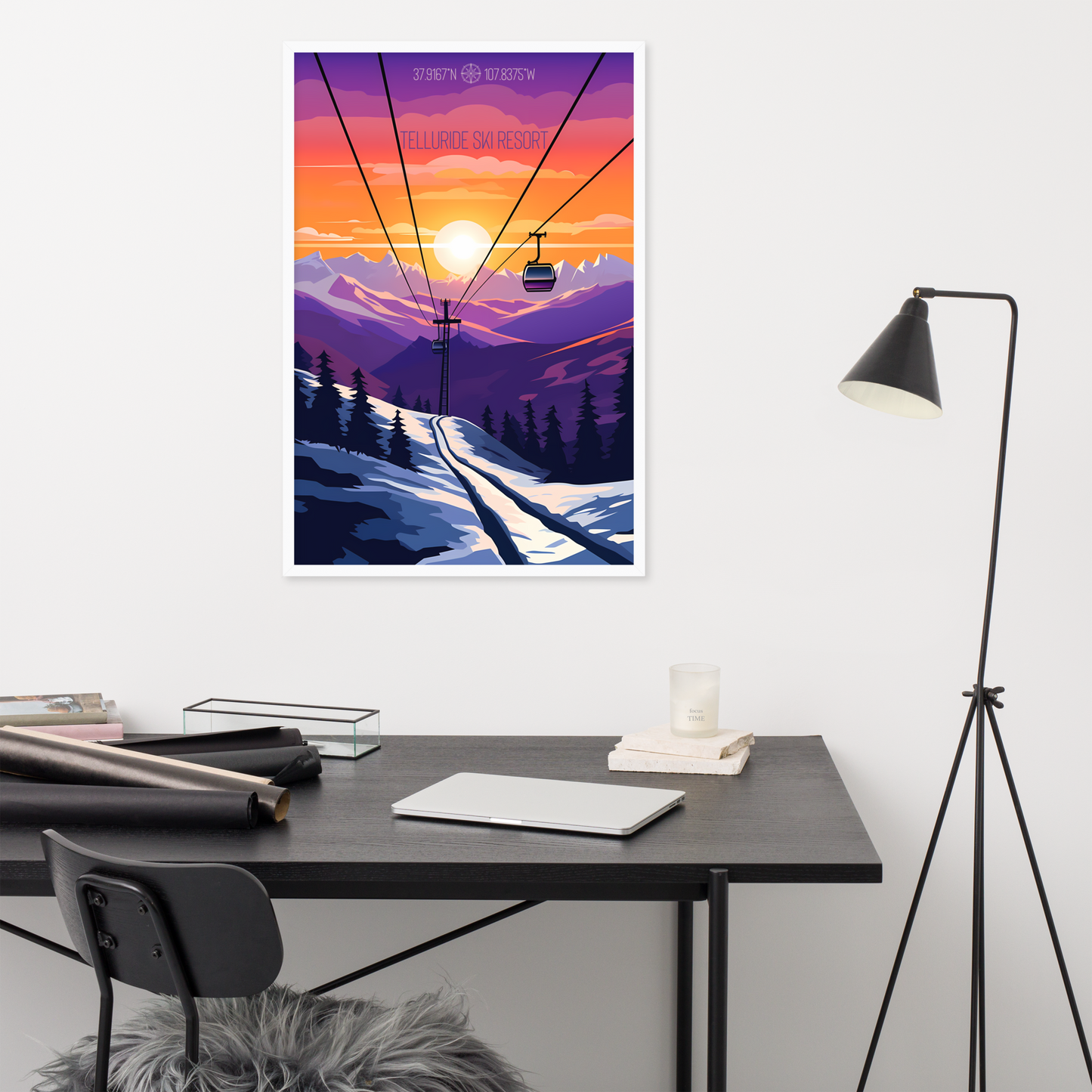Colorado - Telluride Ski Resort (Framed poster)