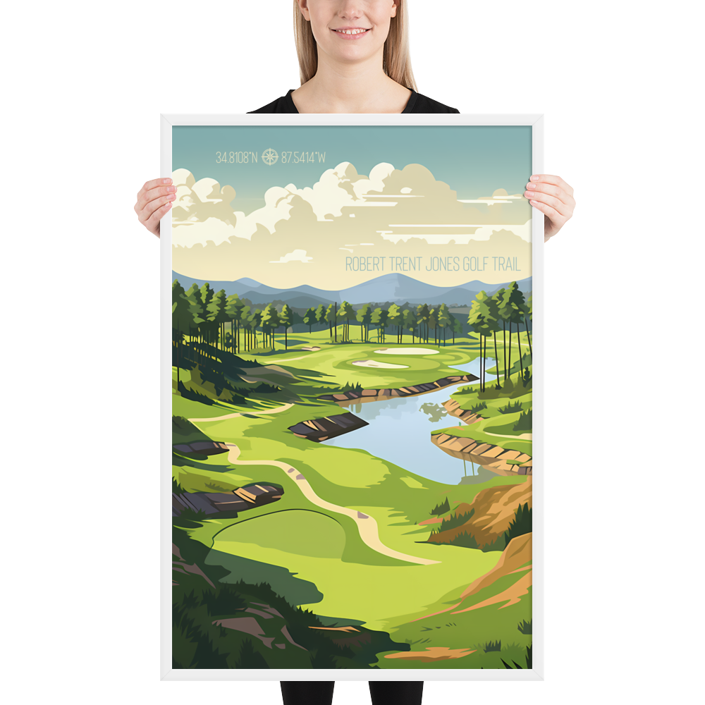 Alabama - Robert Trent Jones Golf Trail (Framed Poster)