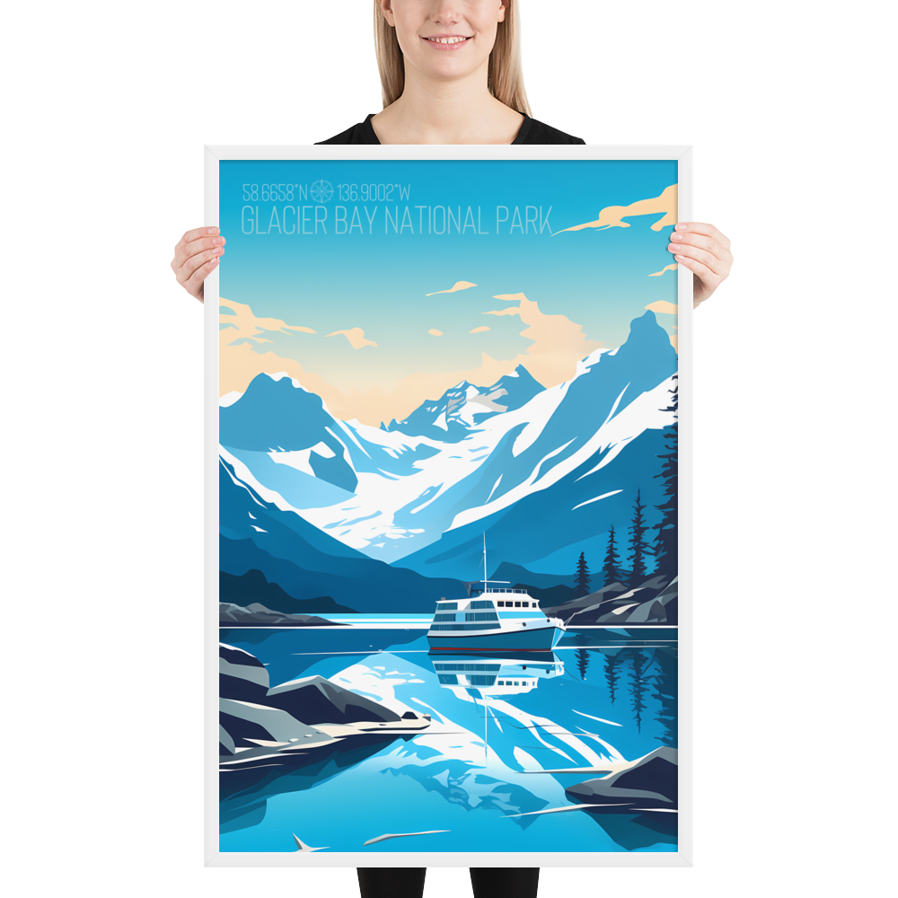 Alaska - Glacier Bay National Park (Framed poster)