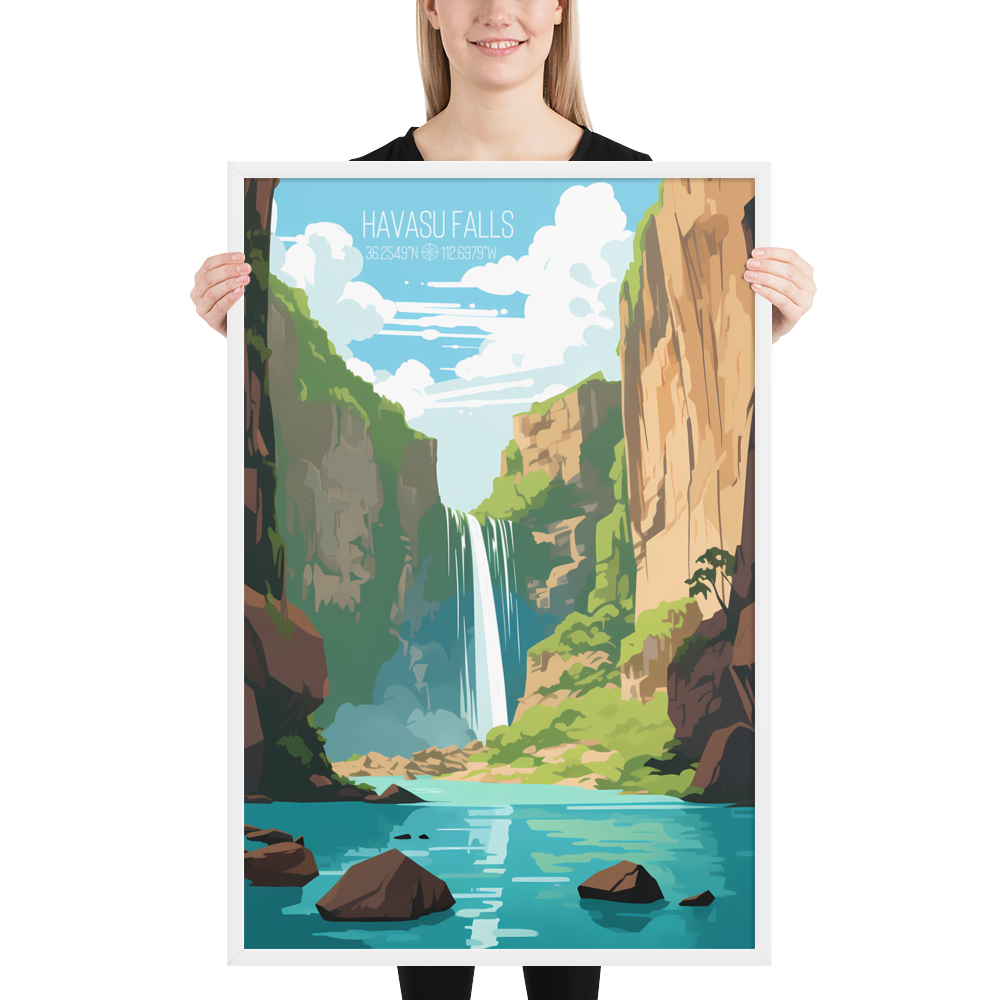 Arizona - Havasu Falls (Framed poster)