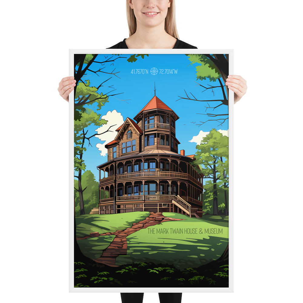 Connecticut - The Mark Twain House & Museum (Framed poster)