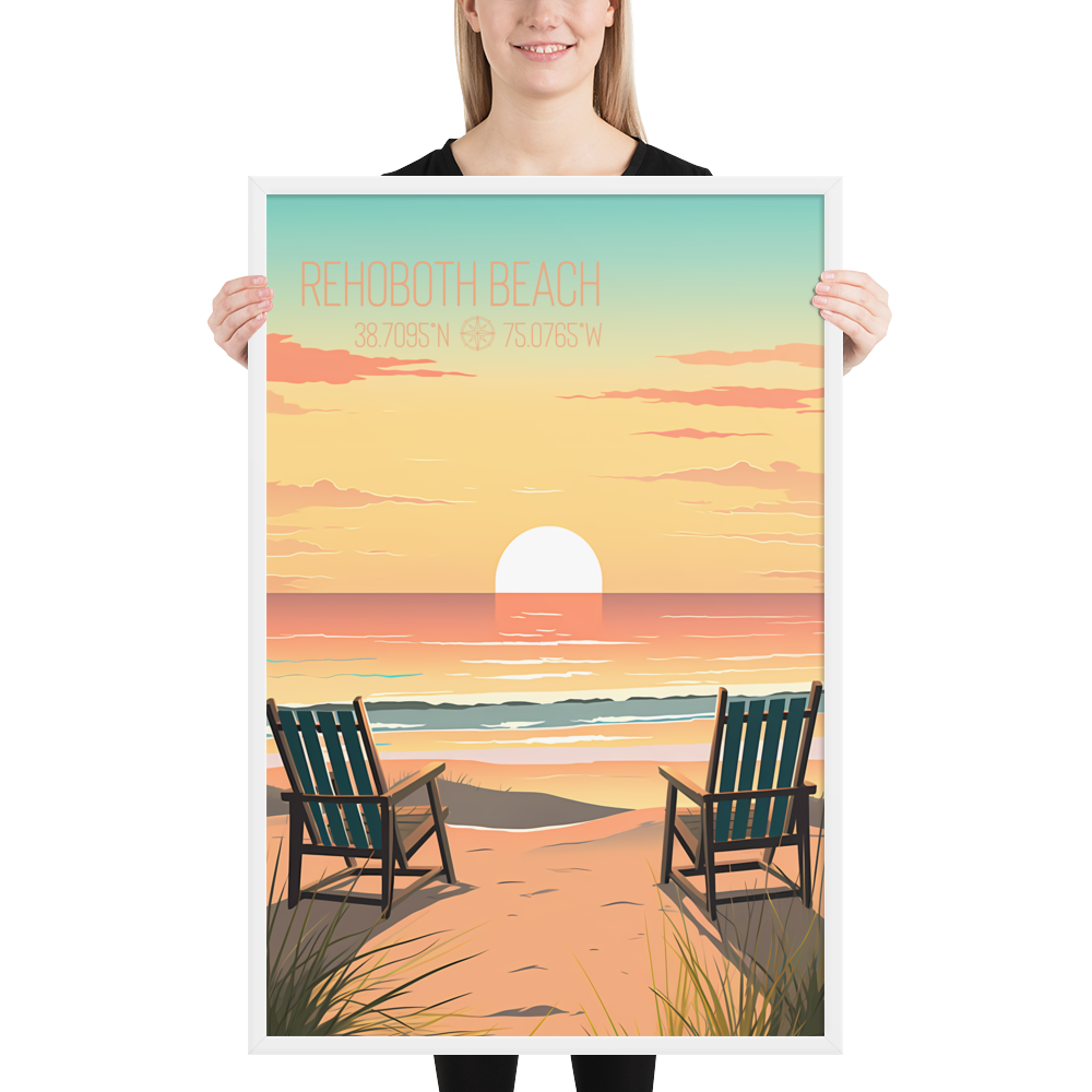 Delaware - Rehoboth Beach (Framed poster)