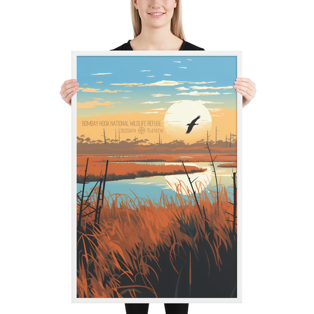 Delaware - Bombay Hook National Wildlife Refuge (Framed poster)