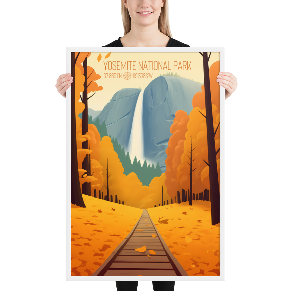 California - Yosemite National Park - Autumn Edition (Framed poster)