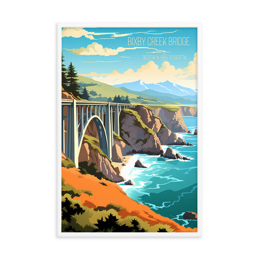 California - Bixby Creek Bridge (Framed poster)