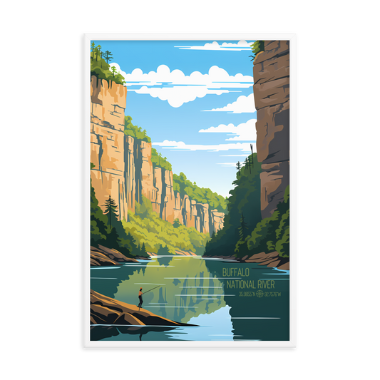Arkansas - Buffalo National River (Framed poster)