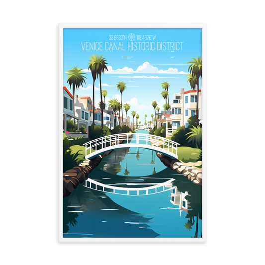 California - Venice Canal Historic District (Framed poster)