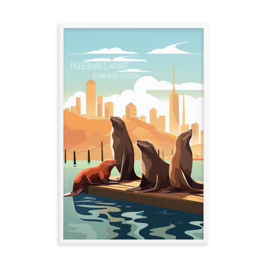 California - Fisherman's Wharf (Framed poster)