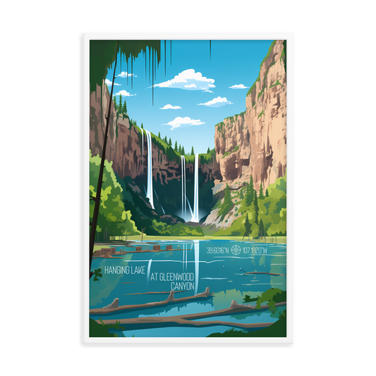 Colorado - Hanging Lake at Gleenwood Canyon (Framed poster)