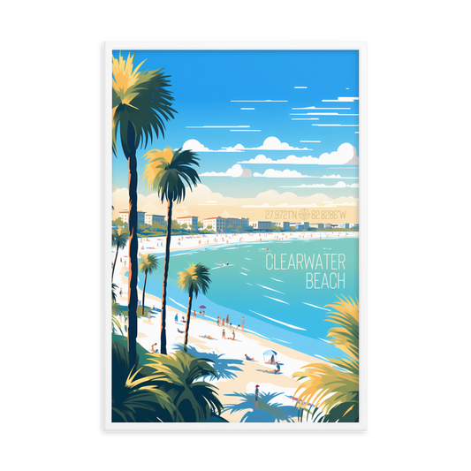 Florida - Clearwater Beach (Framed poster)