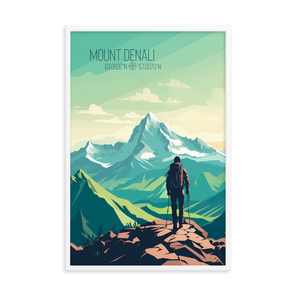 Alaska - Mount Denali (Framed poster)