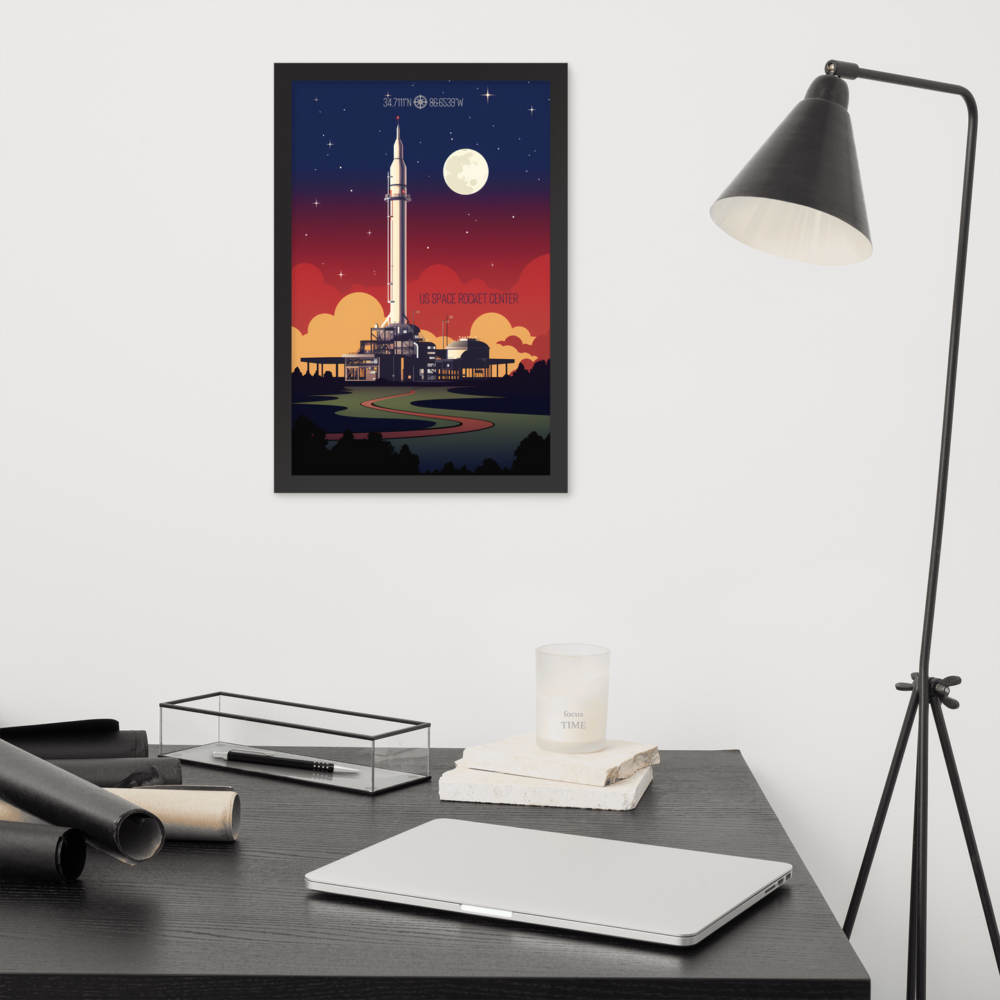 Alabama - US Space Rocket Center (Framed Poster)