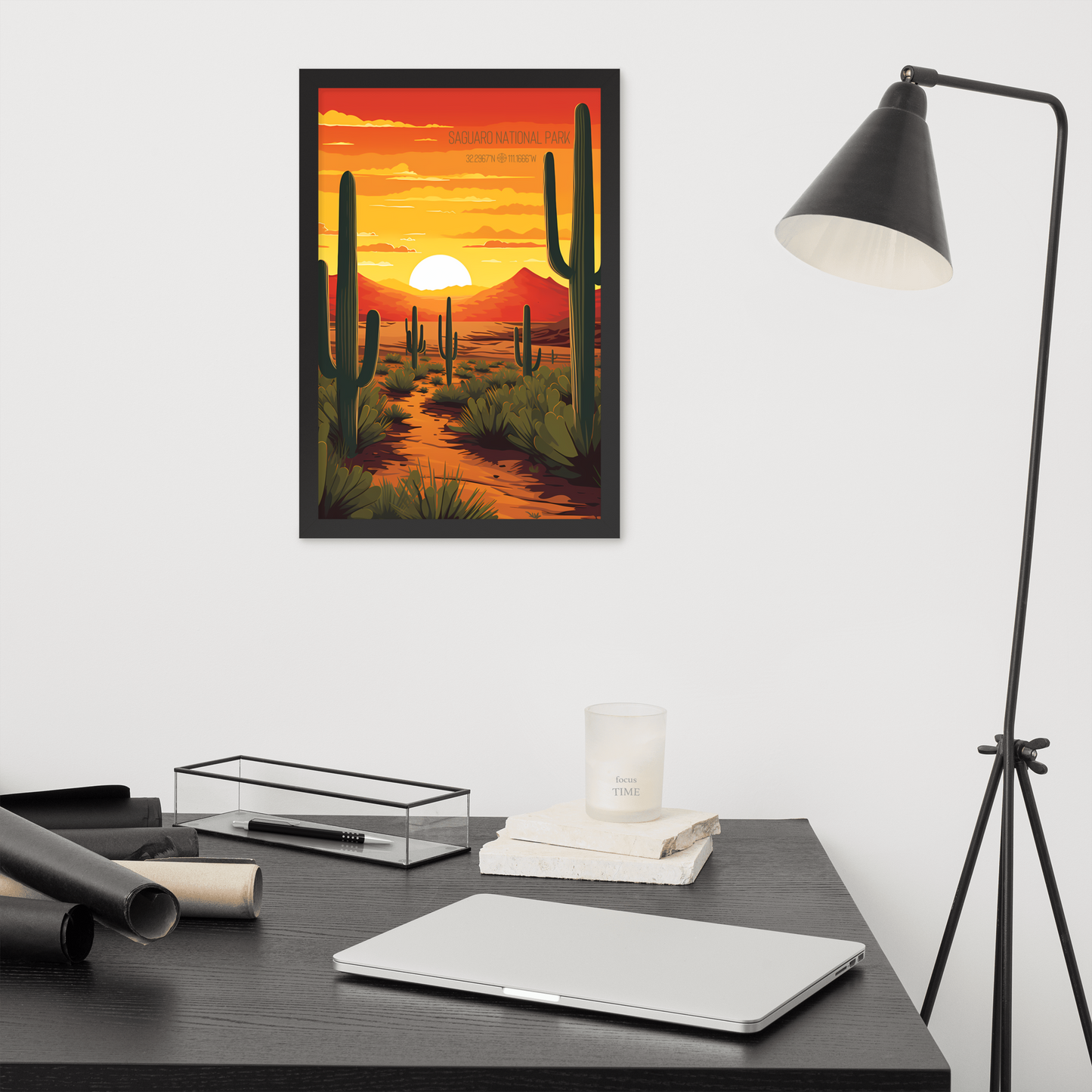 Arizona - Saguaro National Park (Framed poster)