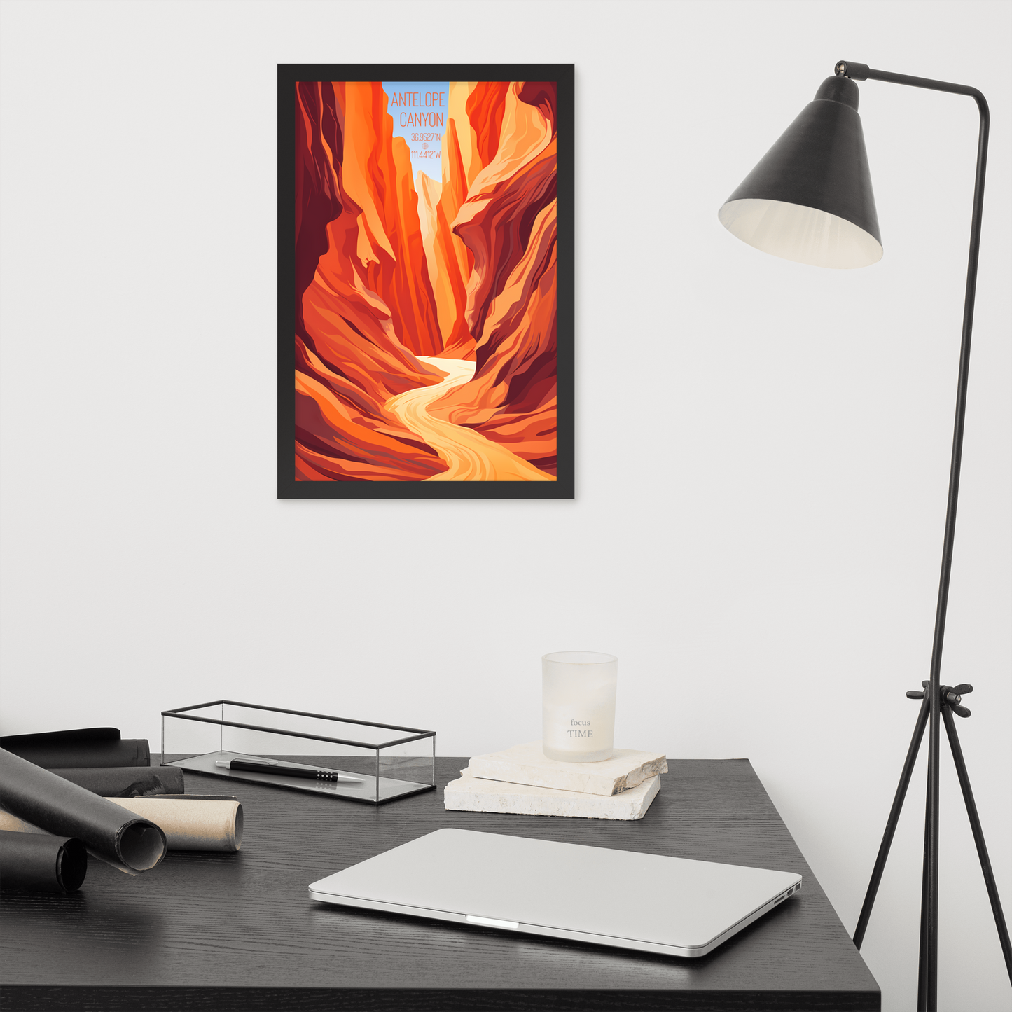 Arizona - Antelope Canyon (Framed poster)