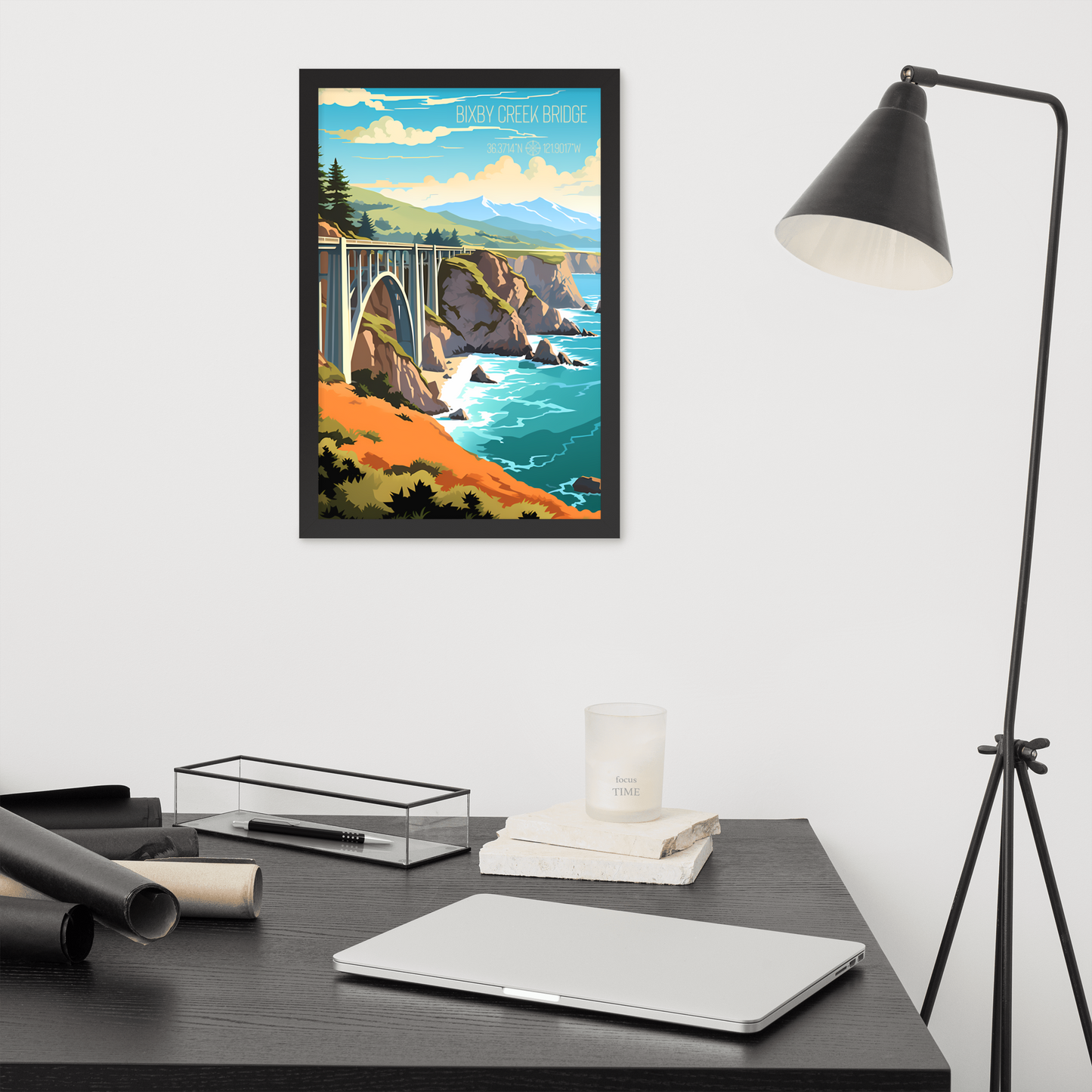 California - Bixby Creek Bridge (Framed poster)