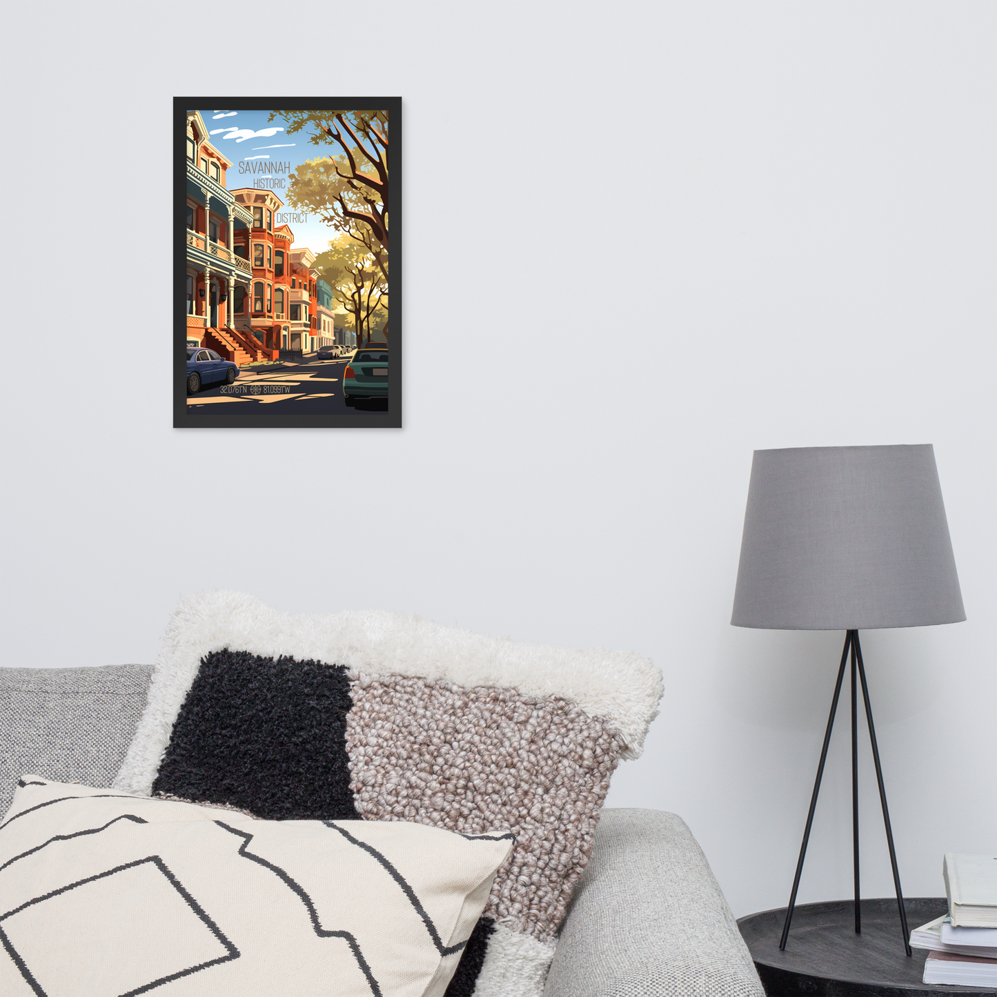 Georgia - Savannah Historic District (Framed poster)