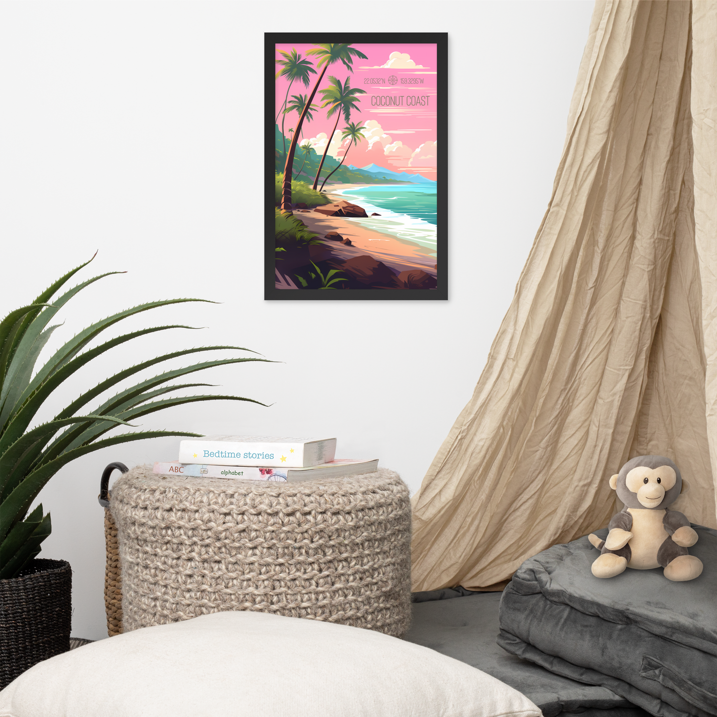 Hawaii - Coconut Coast (Framed poster)