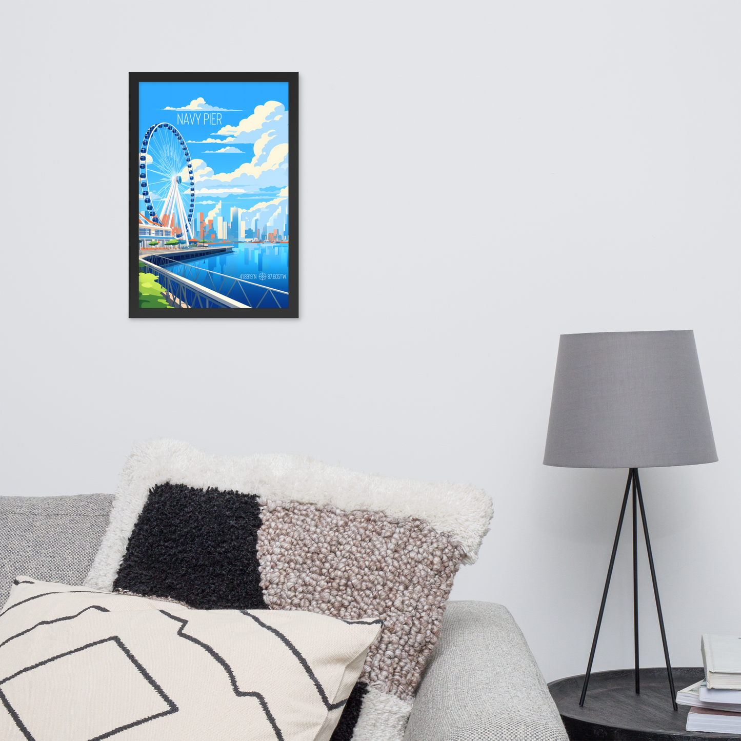 Illinois - Navy Pier (Framed poster)