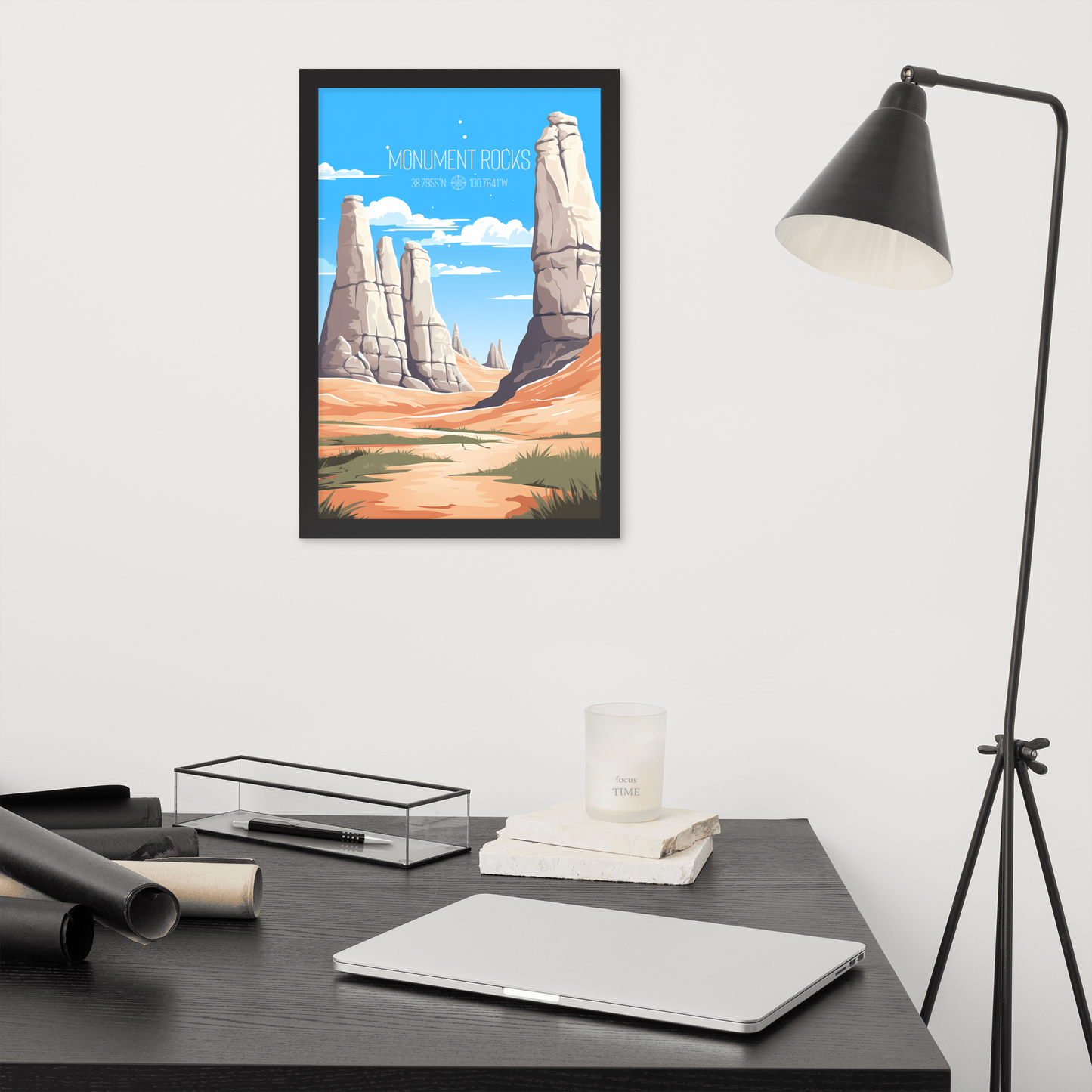 Kansas - Monument Rocks (Framed poster)