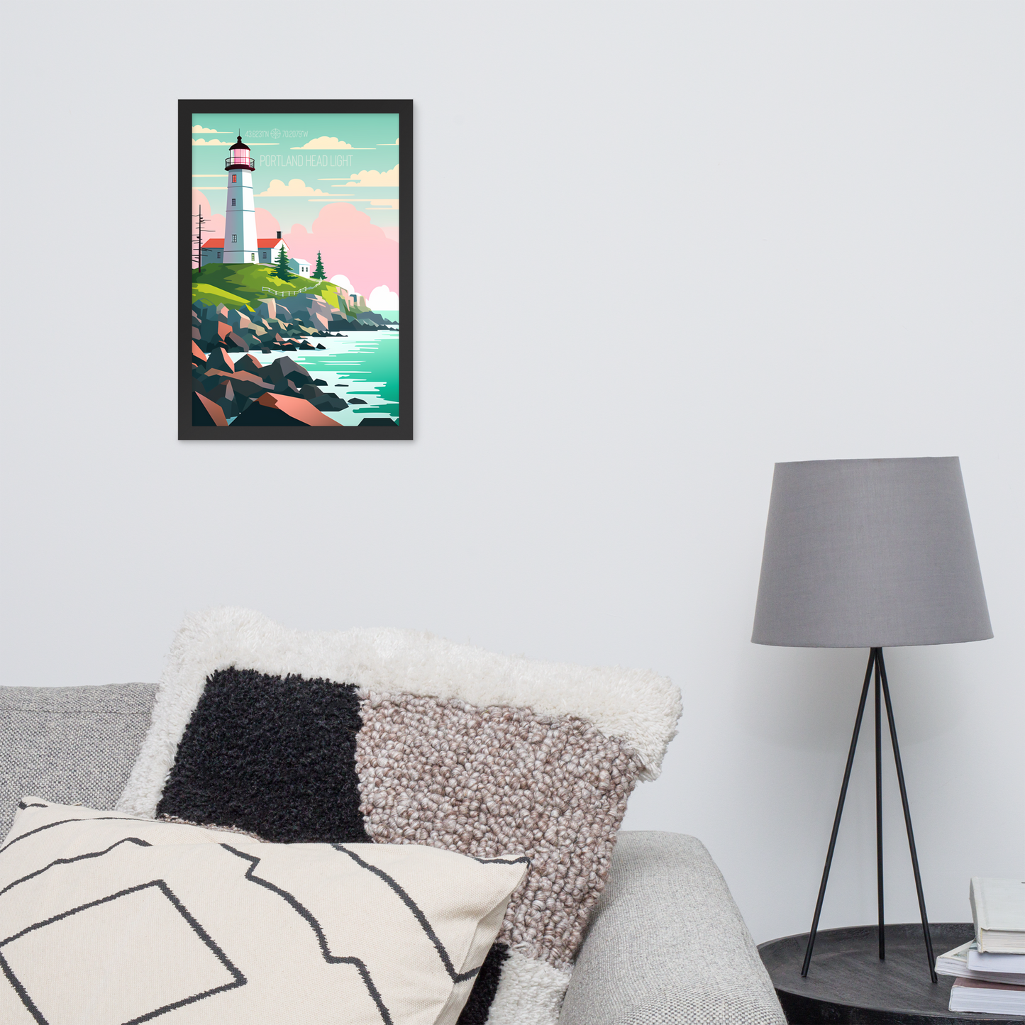 Maine - Portland Head Light (Framed poster)